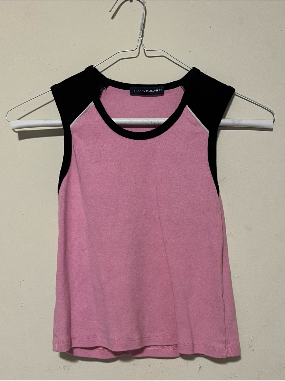 Brandy Melville Pink Tank with Black Trim